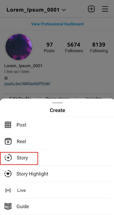 Upload Multiple Pictures to Instagram Stories Step 2
