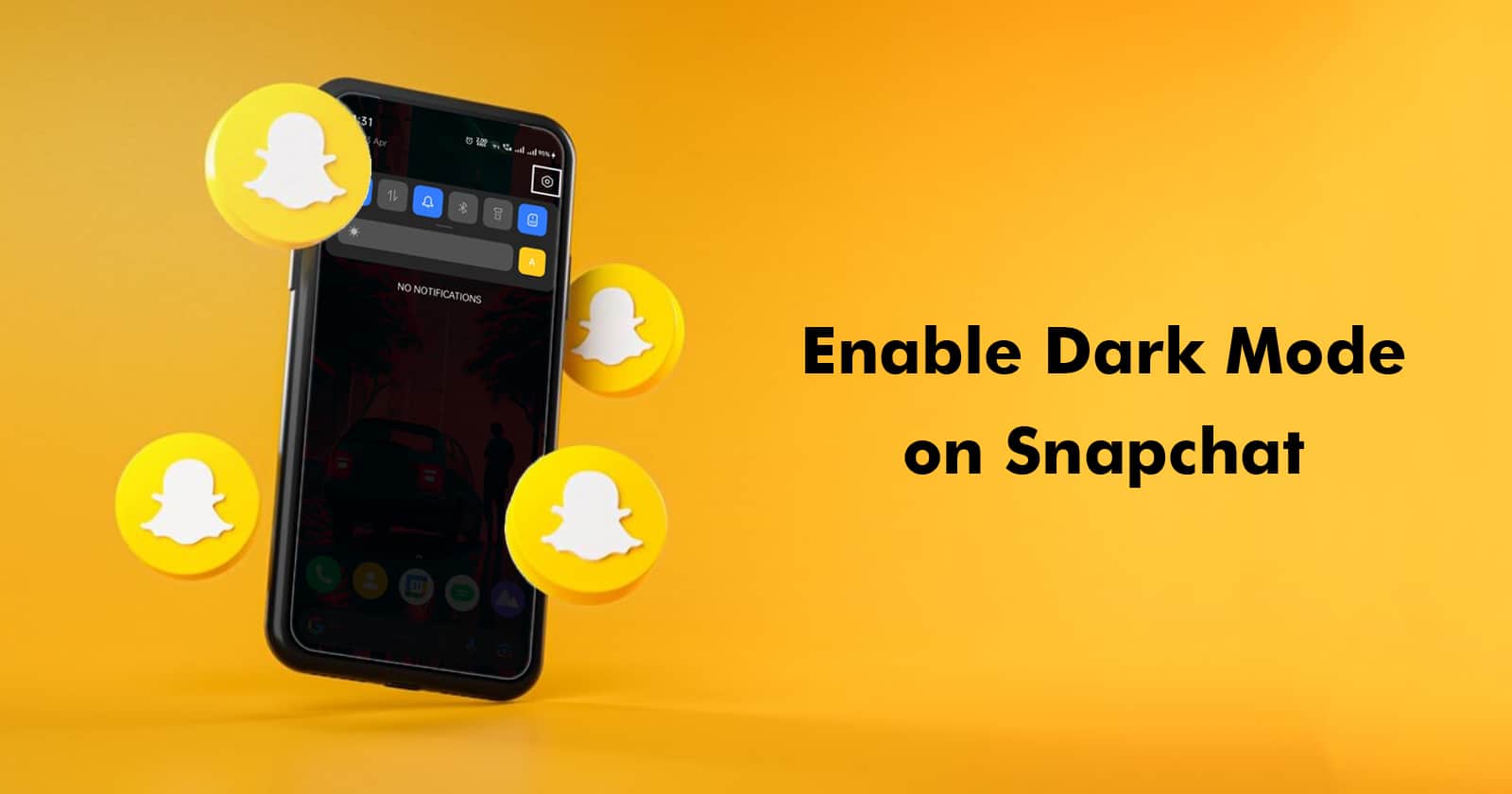 Enable Dark Mode on snapchat