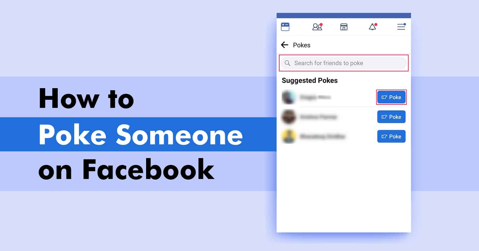 how to poke someone on facebook